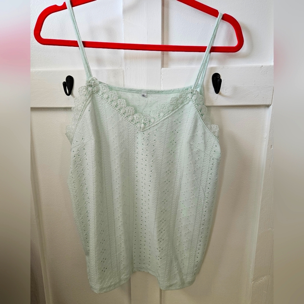 Women's mint green tank top